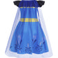 Wonderbabe Girls Princess Dress Halloween Snow Party Cosplay Fancy Dress Princess Costume Dress For Little Girls With Cape Size