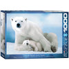 EuroGraphics 1000-Piece Polar Bear and Baby Puzzle, Cardboard, White, Model 6000-1198