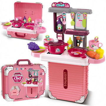 FunBlast Kitchen Set for Kids Toy with Carry Case  Pretend Play Toys for 3+ Girls, Boys, Cooking Toys Play Set, Role Play Toys 