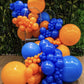 Orange And Blue Balloons, 12 Inch Orange White Blue Balloons Pastel Orange Royal Blue White Balloons With Ribbons For Birthday B