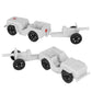 Timmee Combat Patrol Willys & Artillery - White 4Pc Playset Usa Made