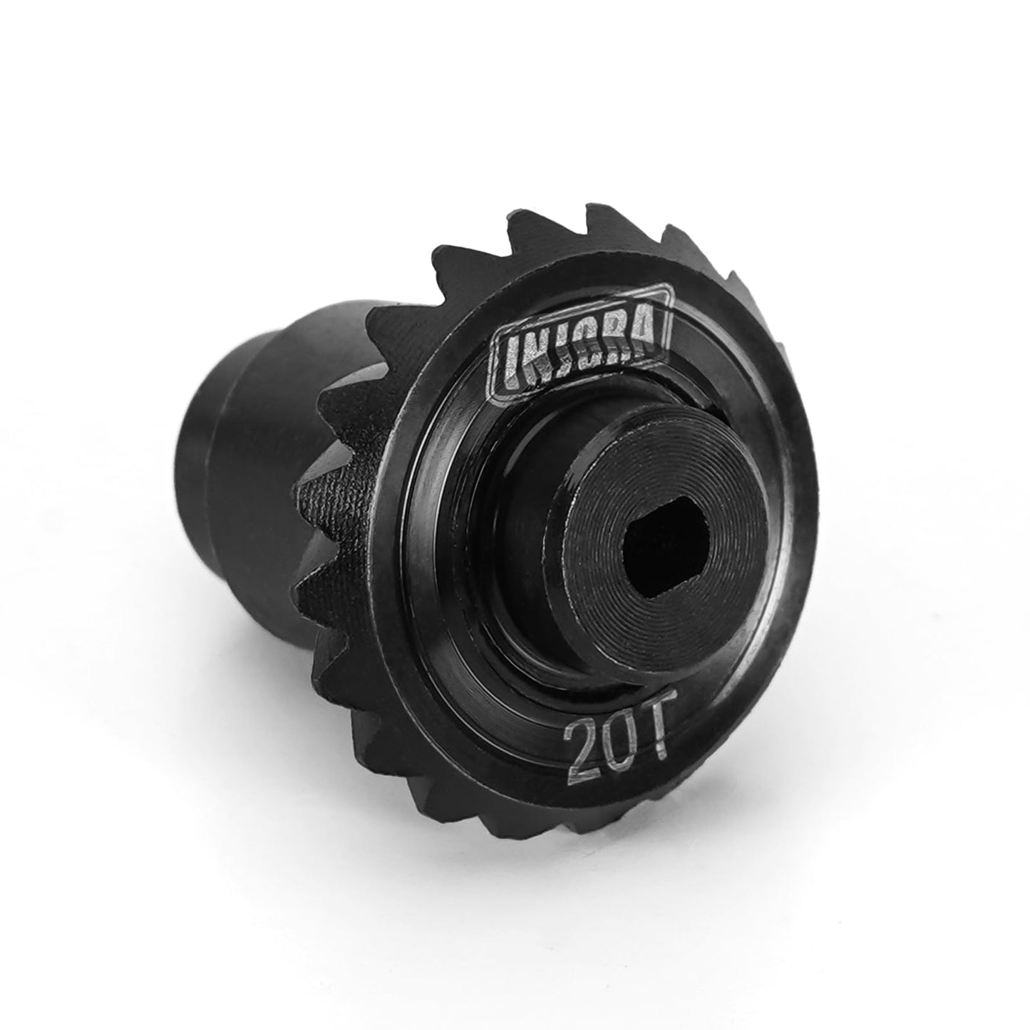INJORA Steel Alloy Overdrive Helical Axle Gear Set 12/20T for 1/24 RC Crawler - Black (2 Sets)