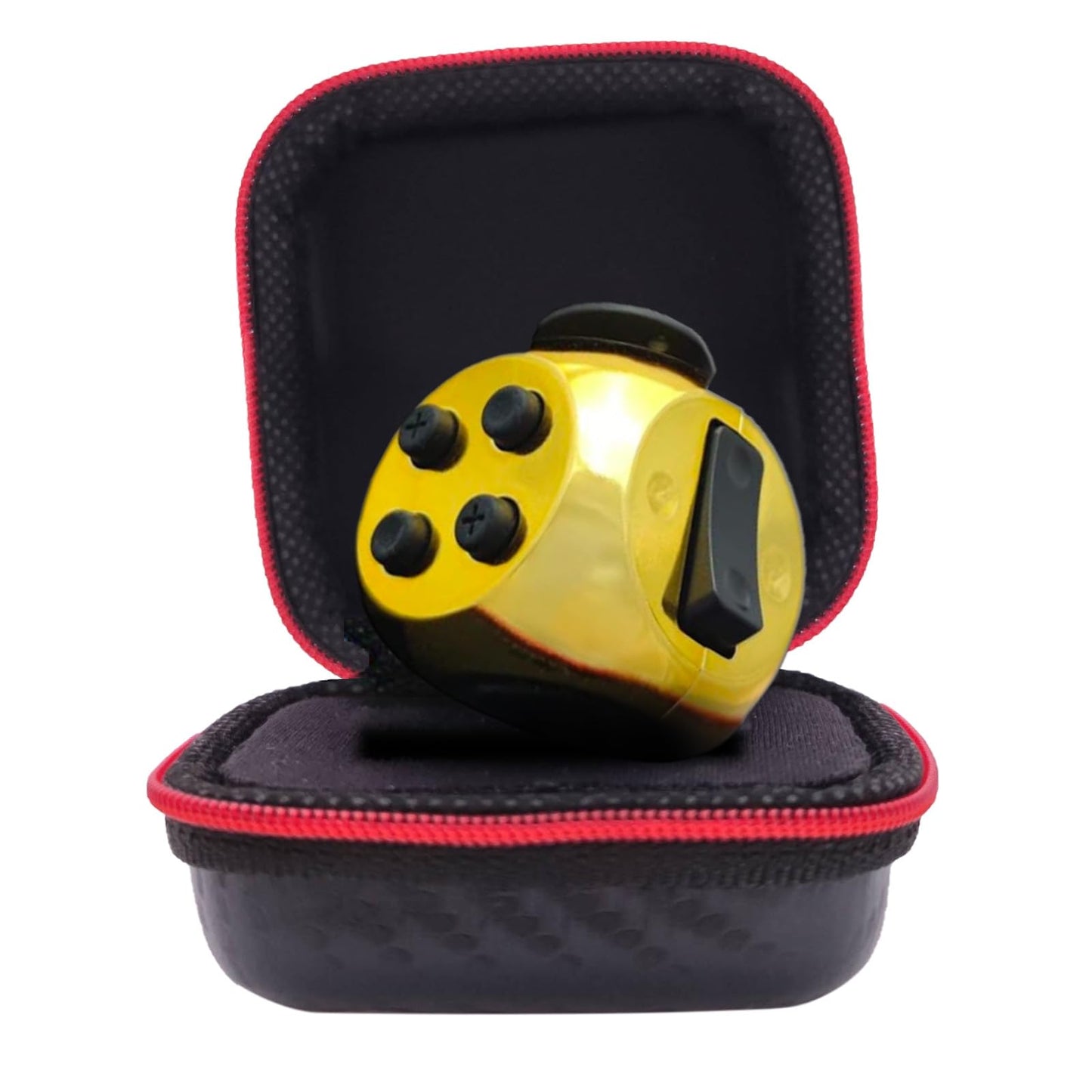 Pilpoc Thefube Fidget Cube, 6-Sided Stress Relief & Focus Toy For Adults & Kids, Boosts Concentration, Mindfulness Aid, Silent & Audible Modes, Includes Carry Case For Portability (Midnight Aurum)