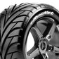 Louise R/C T-Rocket 1/8 Off-Road Truggy Tires 0" Offset 17mm Hex Mounted Black Chrome Spoke Rim Pair