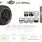 Louise R/C MFT X-Uphill Belted Monster Truck Tires Mounted 24mm Hex Pair for Arrma Kraton 8S