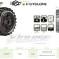 Louise R/C MFT X-Cyclone Sport Monster Truck Belted Tires 24mm Hex Pair for Traxxas X-MAXX / XRT