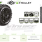 Louise R/C MFT X-Mallet Monster Truck Belted Tires 24mm Hex Pair for Traxxas X-MAXX / XRT