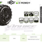 Louise R/C MFT X-Rowdy Sport Belted Monster Truck Tires Mounted 24mm Hex Pair for Arrma Kraton 8S