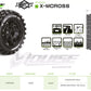Louise R/C MFT X-Mcross Monster Truck Belted Tires 24mm Hex Pair for Traxxas X-MAXX / XRT