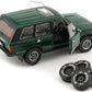 Land Rover Range Rover Classic Lse Rhd (Right Hand Drive) Green With Sunroof With Extra Wheels 1/64 Diecast Model Car By Bm Crea