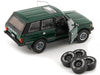 Land Rover Range Rover Classic Lse Rhd (Right Hand Drive) Green With Sunroof With Extra Wheels 1/64 Diecast Model Car By Bm Crea