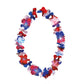 Light Up Hawaiian Lei Red White And Blue