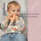 Dibly - Pink - Baltic Amber & Natural Rubber Dinosaur Teether with Toothbrush Tail