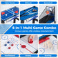 6-In-1 Combo Game Table with Basketball Billiards Ping Pong Hockey Shuffleboard