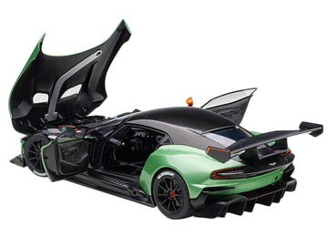 Aston Martin Vulcan Apple Tree Green Metallic With Orange Accents And Carbon Top 1/18 Model Car By Autoart