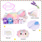 5 Pieces Cat Stuffed Animals For Girls, 1 Big Colorful Mommy Cat With 4 Mini Kittens, Soft Plush Toys For Kids Age 3 And Up, Gre