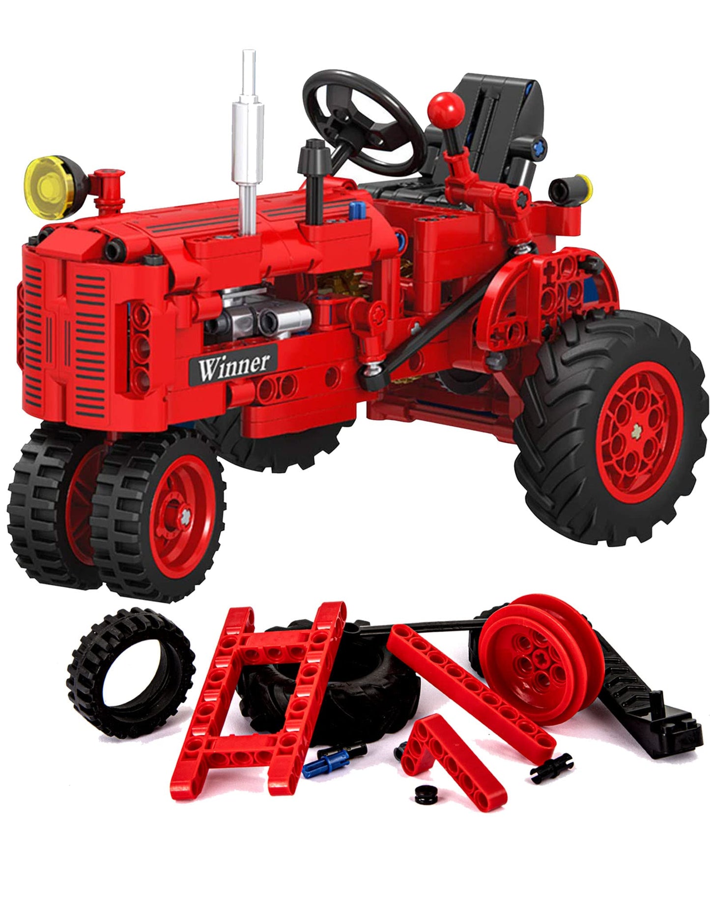 Gynthias 1/12 Classic Farm Tractor Toys Building Blocks Set Endless Fun For Kids With A Collection Of Tractor Toys To Building Y