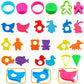 FRIMOONY Plastic Dough Tools for Kids, with Capital Letters, Cookie Cutters, Stamps, Multi-Color, 61 Pieces