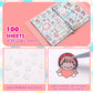 Sunezlgo Reusable Sticker Album With 100 Sheets, Collecting Book With Pockets, A5