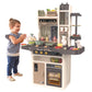 Play Kitchen - Kitchen Playset Pretend Food - Toy Accessories Set w/Real Sounds & Light, Play Sink, Cooking Stove with Steam, 65