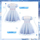 Benylion Princess Dress For Girls Princess Dresses Party Wear Puff Sleeve Tulle Dress For 2-3 Years,White