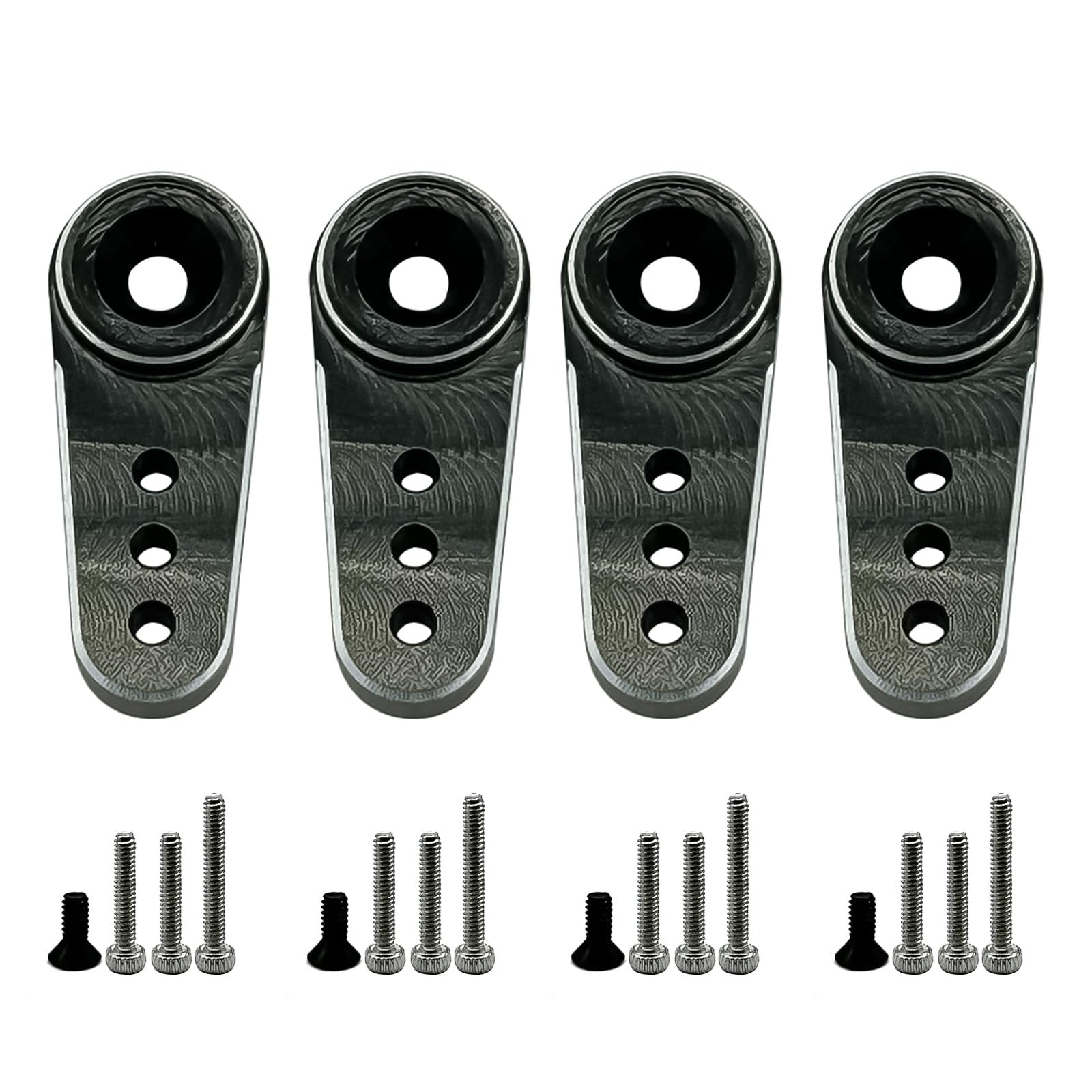 4Pack Aluminum 15T Servo Horn Arms Rc Mini Servo Horns Toy Car Accessories Compatible With Emax Es08Ma Servo Fit For Axial Scx24
