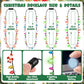24PCS Christmas Party Supplies, Colorful Light Up Christmas Necklace, Christmas Accessories Santa Claus Bulbs, 3 Modes Christmas