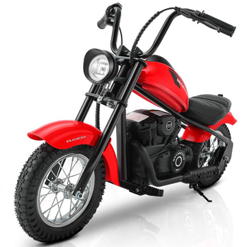Elemara Dirt Bikes For Kids, Vintage Motor Bikes Electric W/Power Display, 15 Mph & 150Lb Max, Key Start, Chain-Driven Motor, Tw