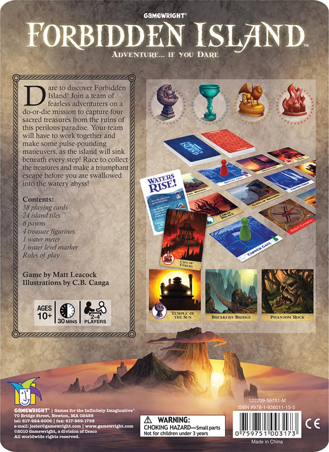Forbidden Island - The Cooperative Strategy Survival Island Board Game 2-4 players