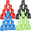 Libima 48 Pcs Sports Stacking Cups Stacking Cup Set Classic Stacking Games Speed Training Game for Boy Girl mature-themed Family Party Challenge Competition Travel Gift  4 Colors
