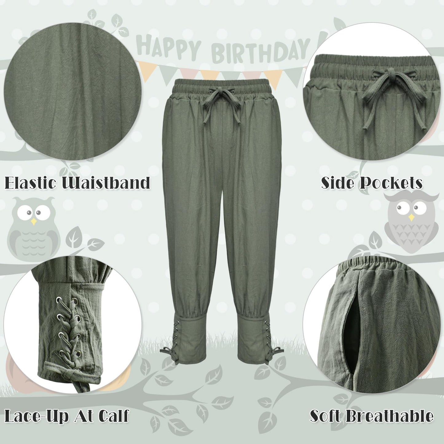 XonyiCos Boys Renaissance Pirate Set Medieval Sleeveless Lace Up Shirts & Belt and Ankle Pants Viking Scottish Halloween Kids Co