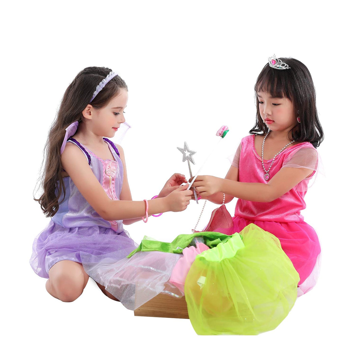 Fedio Dress up Clothes for Little Girls - Kids Dress up & Pretend Play Princess Dress up Trunk Costume for Girls 3-6 Years