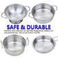 Play Pots and Pans Toys for Kids - Kitchen Playset Pretend Cookware Mini Stainless Steel Cooking Utensils Development Toys for T