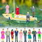 Onest 60 Pieces 1: 50 Scale Miniature People Figurines Mini Plastic Figurines Dollhouse Accessories Mini Figures Hand Painted St