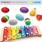 Ehome 12Pcs Wooden Egg Shakers Set Hand Musical Maracas Percussion Instruments Baby Eggs Shaker Prefilled Montessori Toys Birthd
