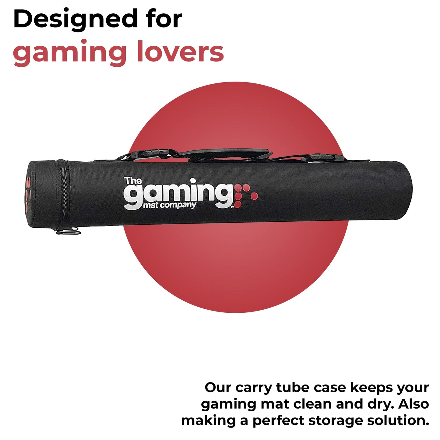 The Gaming Mat Company Deluxe 19.7” X 3.6” Tcg Playmat Tube & Carry Case For Yu-Gi-Oh! Magic: The Gathering! Pokemon Tcg Mats. Playmat Holder, Game Mat Tube Container