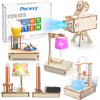 Poraxy Stem Science Kits For Kids Ages 8-10-12, 5 Set 3D Wooden Puzzles, Toys For Ages 8-13, Diy Educational Science Building Kits Crafts, Birthday Gifts For Boys And Girls 8 9 10 11 12 13 Year Old