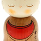 Usaburo Japanese Kokeshi Doll, Brown Ojizo