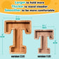 SummiDate Wooden Letter Piggy Bank Piggy Bank for Boys and girls Alphabet Money Bank Thanks Giving Gifts(Initial-T)