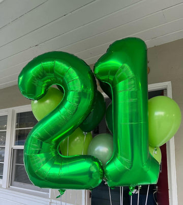 18 Balloon Number, Green Number 18Th Birthday Balloons 40 Inch, 18 Years Old Green Birthday Decorations For Boys Girls, 18Th Ann