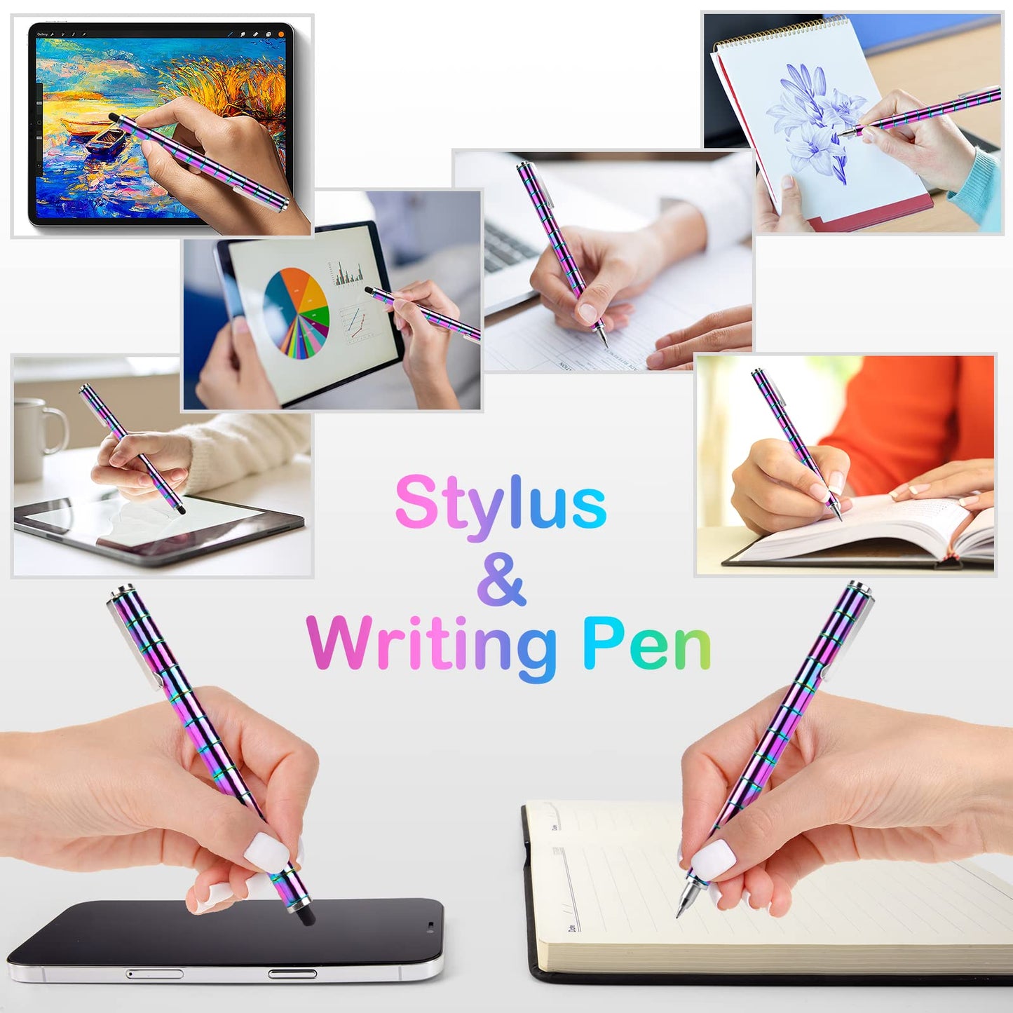 Juboury Fidget Pen, Decompression Magnetic Metal Pen, Fidget Toy Multifunctional Deformable Magnet Writing Pen Novel Toy Gift For Adults Teen Boys Or Girls