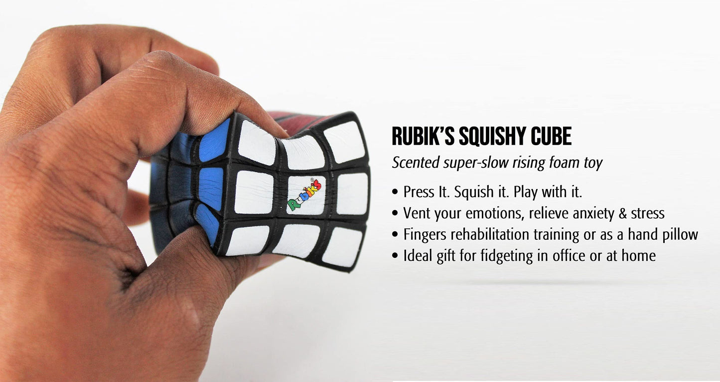 Rubik's Cube 3 Piece Gift Set | Squishy Cube, Infinity Cube, Spin Cublet | One Size, Red, Model 91400, Plastic