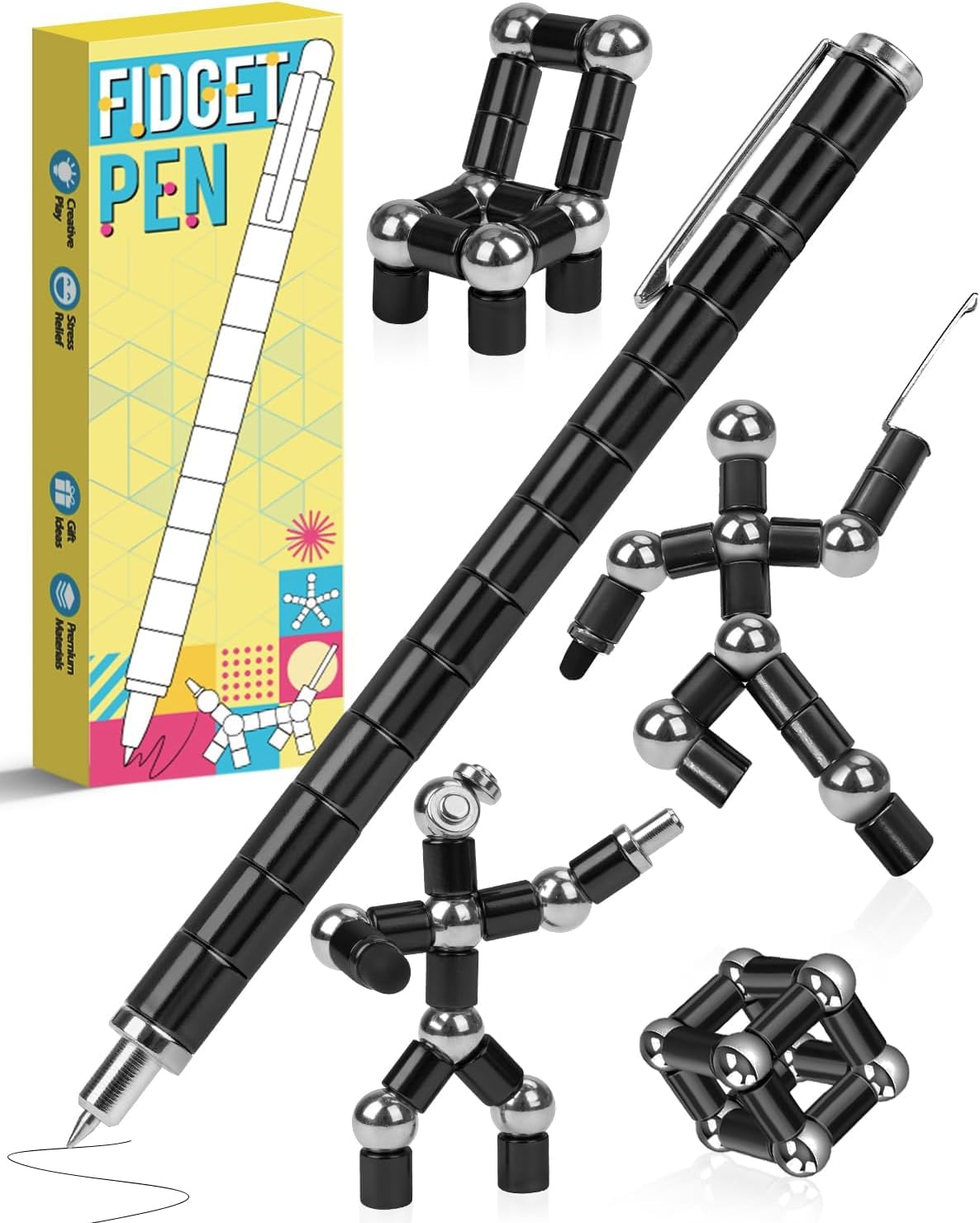 Stocking Stuffers For Teen Boys Girls Magnetic Fidget Pen: Gifts For Kids Men Husband Adults Magnetic Pens Toys Cool Gadgets Tee