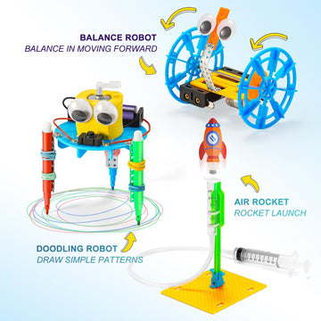 Stem Robotics Kits For Kids Age 8-12 8-10, Science Kits For Kids 5-7, Stem Toys For Boys Age 6 7 8 9 10 12 13 14 Girls Boys Birt