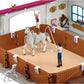 Schleich Horse Club Peppertree Riding Arena 179-Piece Horse Playset With Riding Arena Stable Set, 2 Horses, 3 Horse Rider Figurines And Horse Toys For Girls & Boys Ages 5+, 42639