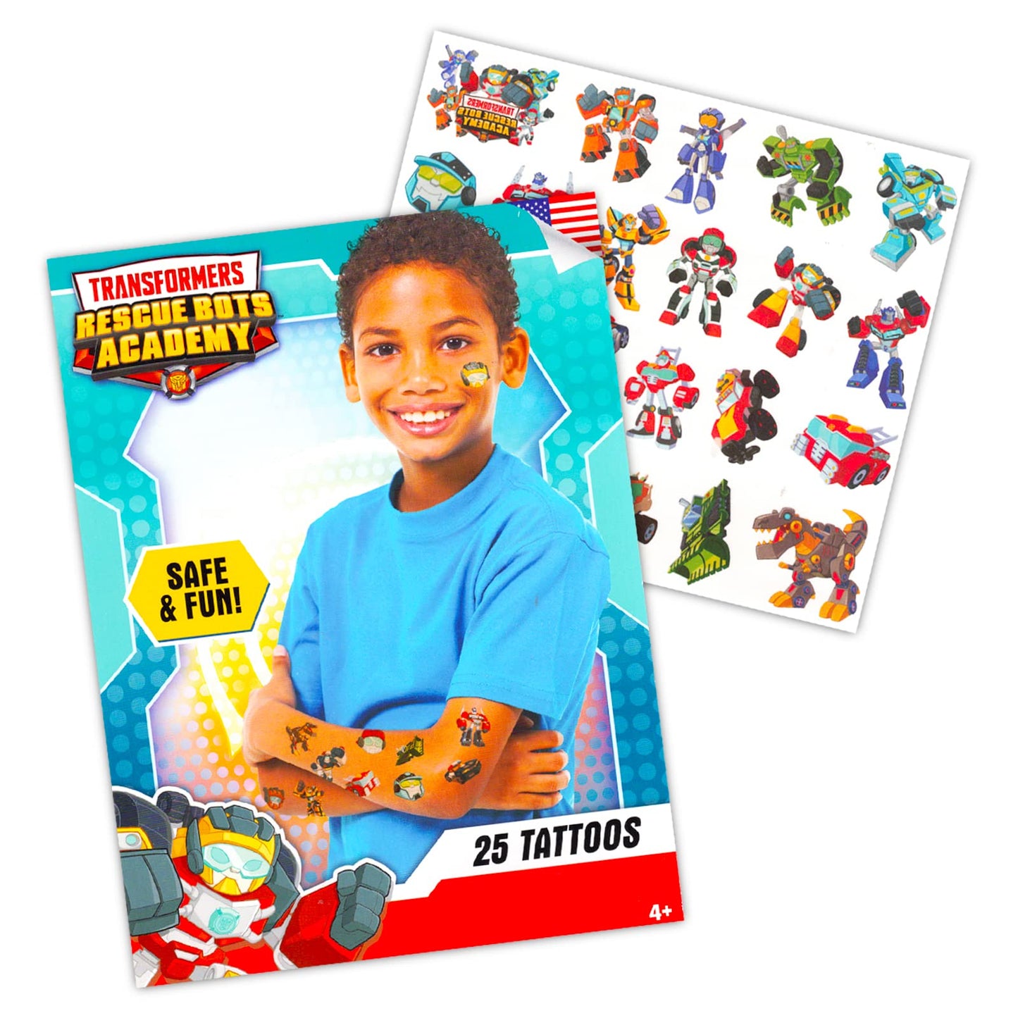 Transformers Rescue Bots Stickers & Tattoos Party Favors Set ~ Bundle with 150 Transformers Stickers and 75 Rescue Bots Temporar