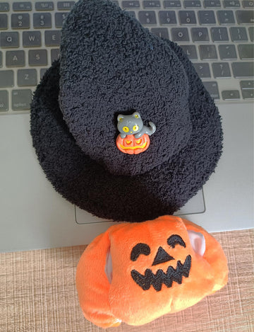 Doll Outfit Clothes Set for 17cm Dolls  enhanced Fashion Halloween Pumpkin Witch Hat for Dolls Accessories (NO Doll) (Halloween Pumpkin)