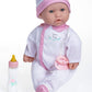 Jc Toys La Baby Caucasian 16-Inch Small Soft Body Baby Doll La Baby | Washable |Removable White And Pink Outfit W/Hat, Pacifier & Magic Bottle | For Children 12 Months +