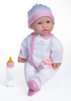 Jc Toys La Baby Caucasian 16-Inch Small Soft Body Baby Doll La Baby | Washable |Removable White And Pink Outfit W/Hat, Pacifier & Magic Bottle | For Children 12 Months +