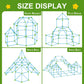 Springflower Fort Building Kit For Kids,Stem Construction Toys, Educational Gift For 3 4 5 6 7 8 9 10 11 12 Years Old Boys And Girls,Ultimate Creative Set For Indoor & Outdoors Activity,200 Pcs,Green